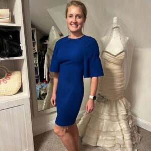 Black Halo Knee Length Dress - Blue